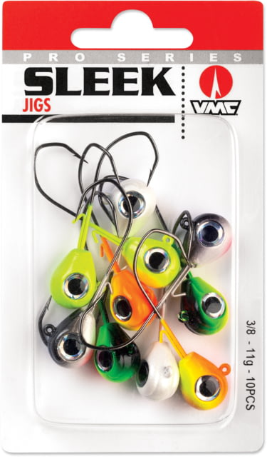 VMC Sleek Jig Kit 1/4oz Number 2/0 Hooks 10 Assorted Colours