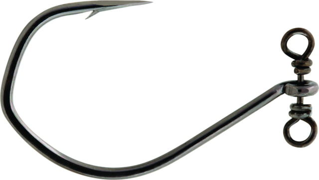 VMC Spinshot Drop Shot Hook Spark Point Barbarian Bend Light Wire Up Eye Black Nickel Size 1/0 4 Per Pack