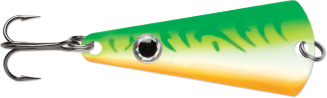 VMC Tingler Spoon 3/16 oz Glow Green Fire UV