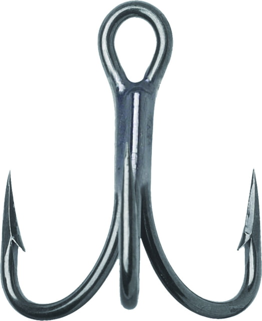 VMC Treble Hook with Cut Point Short Shank O'Shaughnessy Heavy Wire Black Nickel Size 6 25 Per Pack