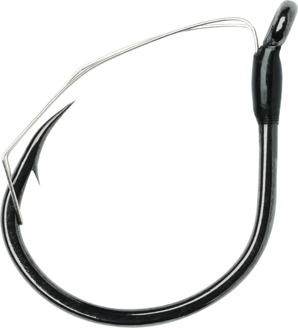 VMC Wacky Hook Extra Wide Gap Offset Down Eye Black Nickel Size 1/0 5 Per Pack