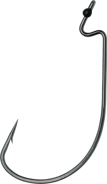 VMC Wide Gap Hook Z Bend Offset Resin Closed Eye Black Nickel Size 5/0 5 Per Pack