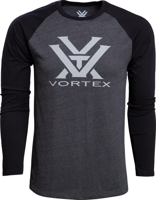 Vortex Raglan Core Logo Long Sleeve T-Shirt - Men's 2XL Charcoal Heather