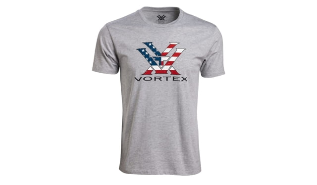 Vortex Stars and Stripes Short Sleeve T-Shirts - Men's Grey Heather M