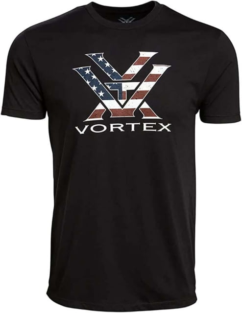Vortex Stars and Stripes Short Sleeve T-Shirts - Men's Black S