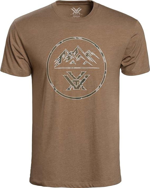 Vortex Three Peaks Short Sleeve T-Shirts - Men's Coyote Heather XL