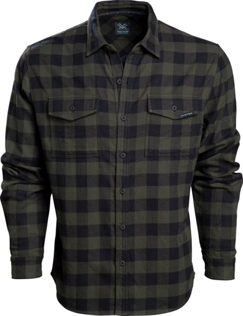 Vortex Timber Rush Flannel Button Up - Men's Medium Forest