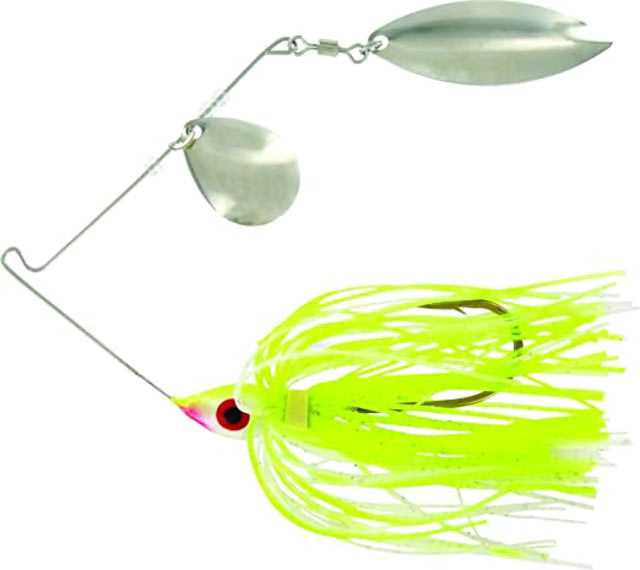 Wahoo Fishing Products Promo Spinnerbait Colorado/Willow Blade 4/0 Hook Chartreuse 1/4oz Bulk