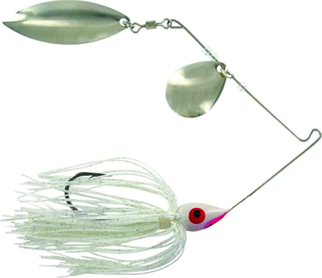 Wahoo Fishing Products Promo Spinnerbait Colorado/Willow Blade 4/0 Hook White 3/8oz