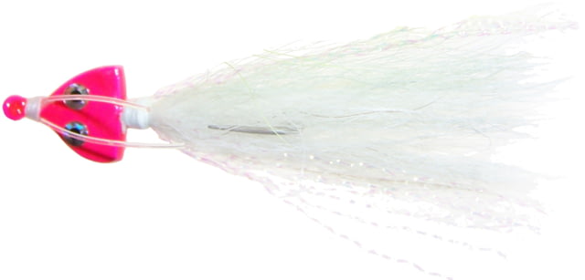 Wahoo Fishing Products Wahoo Bonefish Bucktail Jig 1/4 oz 1/0 Hook Twin Mono Weedguard Pink/White 1/Card