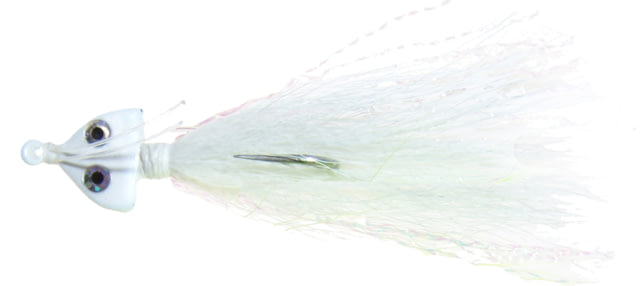 Wahoo Fishing Products Wahoo Bonefish Bucktail Jig 1/4 oz 1/0 Hook Twin Mono Weedguard White 1/Card