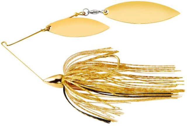 War Eagle Double Willow Spinnerbait Mustad Fishing Hook 3/8oz 1 Piece Gold Shiner