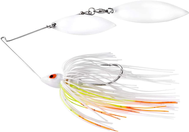 War Eagle Painted Head Double Willow Blades Spinnerbait Single J-style Fishing Hook 1/2oz 1 Piece Cole Slaw