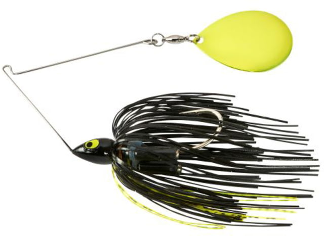 War Eagle Night Time Single Colorado Blade Spinnerbait Mustad Fishing Hook 1/2oz 1 Piece Chartreuse/Black Chartreuse