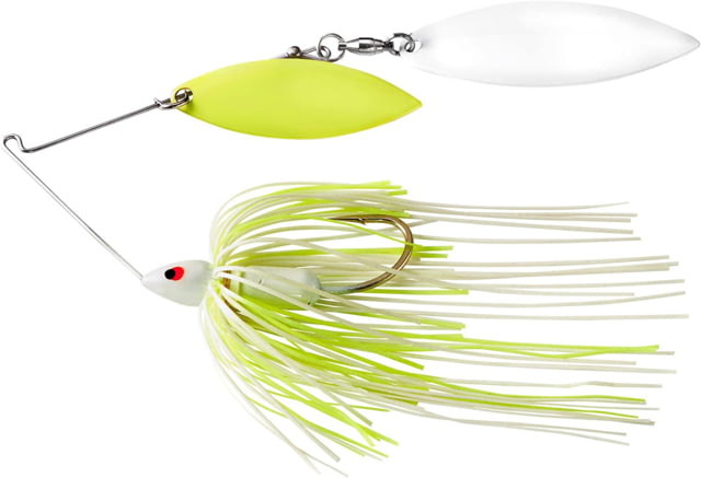 War Eagle Screamin Eagle Double Willow Painted Head Spinnerbait Mustad Fishing Hook 1/2oz 1 Piece White Chartreuse