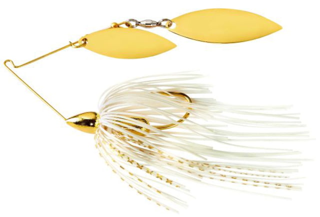 War Eagle Screaming Eagle Spinnerbait Fishing Hook Double Willow 1/2 oz 1 Piece Gold Frame White Gold