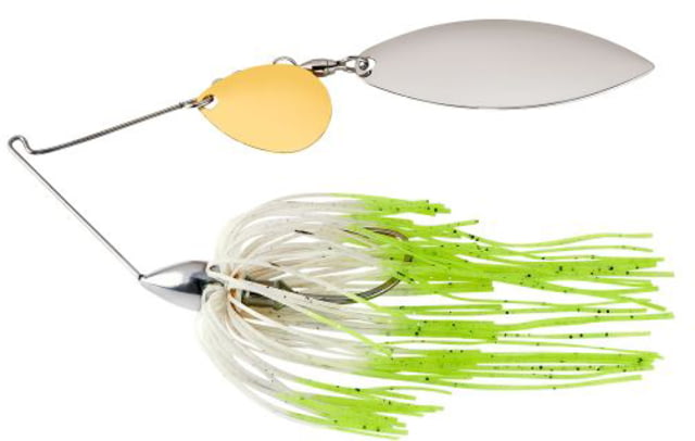 War Eagle Tandem Willow/Colorado Nickel Frame Spinnerbait Mustad Fishing Hook 3/8oz 1 Piece Hot White Shad