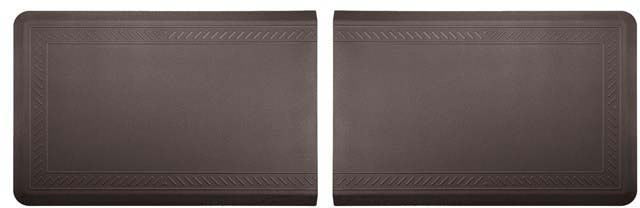 Weather Tech Comfort Mat Connect Bordered 2 Pieces 24x36in Cocoa