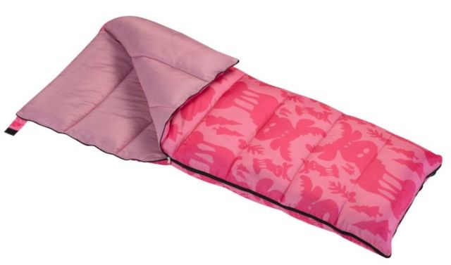 Wenzel Girl's Moose Bag 40 Degree Sleeping Bag Two Tone Pink 66In X 26In