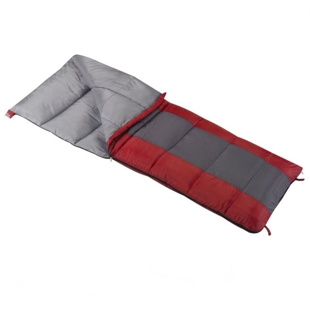 Wenzel Lakeside 40-Degree Sleeping Bag Red/Gray 78 in X 33 in