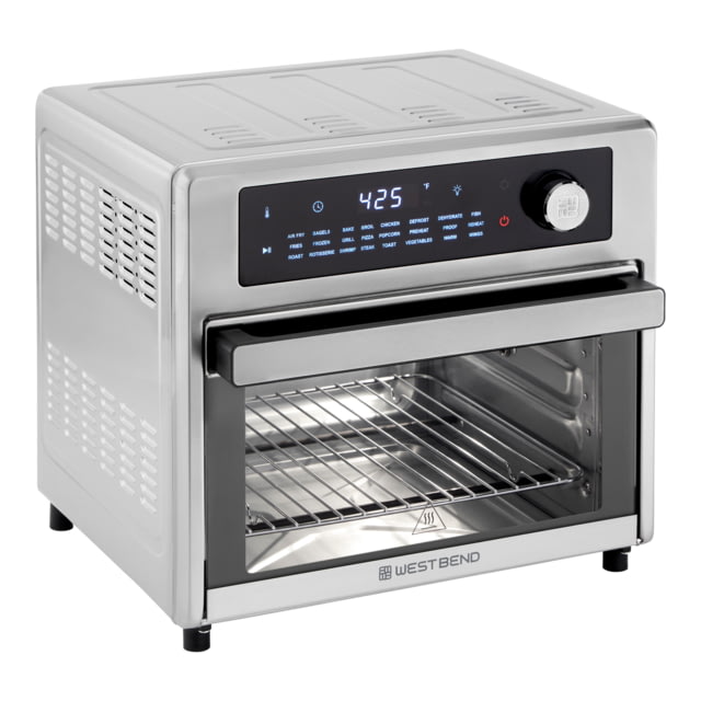 WestBend Touchscreen Dual Basket Air Fryer w/ 15 Presets and Easy-View Windows Black 10 Quart