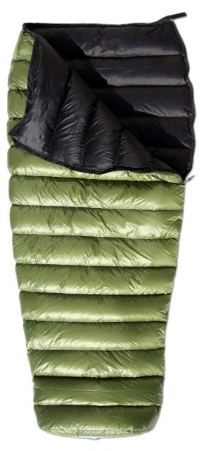 Western Mountaineering Mitylite Sleeping Bag 40F/4C DZ Moss Green 6ft. 3in.