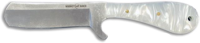 Whiskey Bent Knives Bullcutter Fixed Knife w/Satin Blade 440 Steel Blade 6in Overall Length Acrylic Handle Pearl Snap