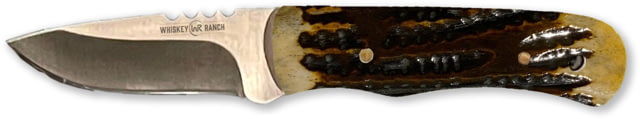 Whiskey Bent Knives Skinner Fixed Knife 440 Steel Blade 6.87in Overall Length Natural Bone Handle Honey Badger