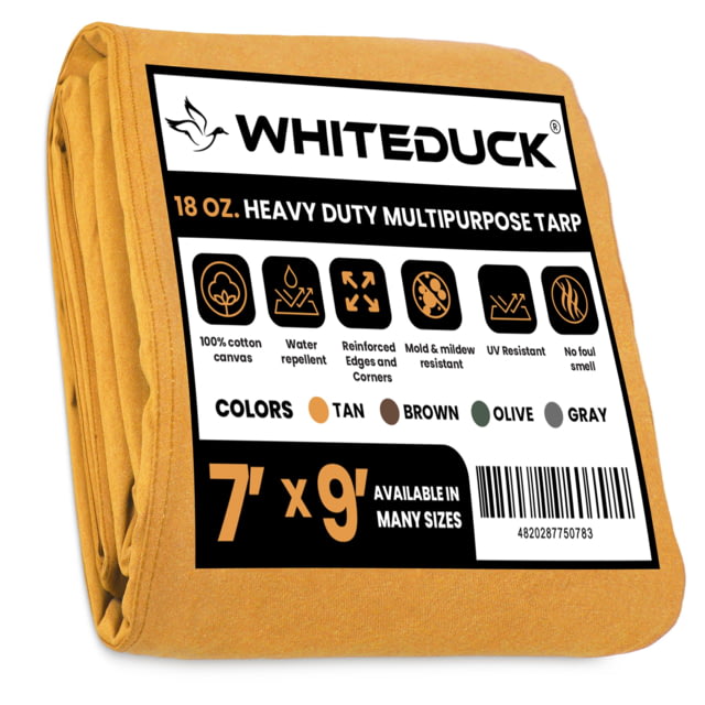 White Duck 18 oz. 100percent Cotton Canvas Tarp Tan 7x9