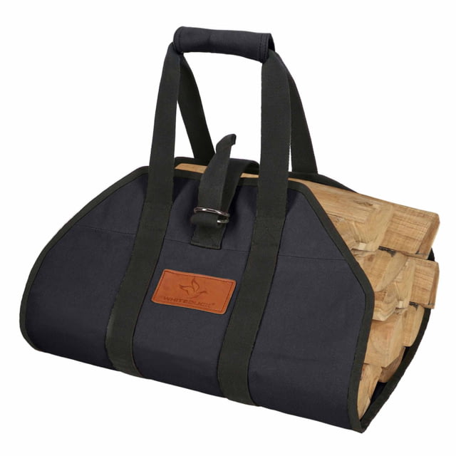 White Duck Firewood Log Carriers Diamond Shape Black 38in x 18in