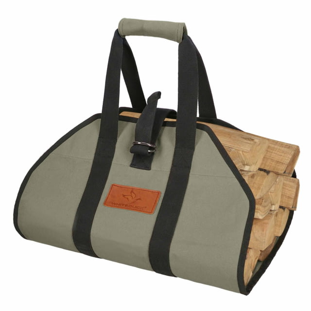 White Duck Firewood Log Carriers Diamond Shape Olive 38in x 18in