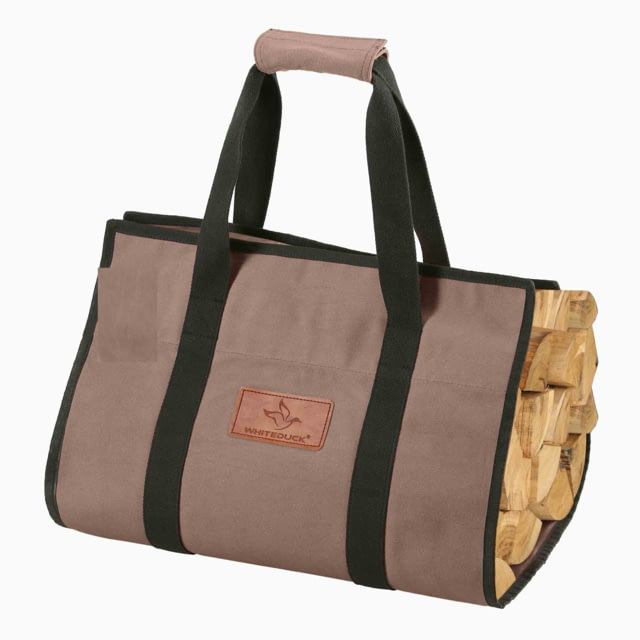 White Duck Firewood Log Carriers Rectangle Shape Brown 39inx18in