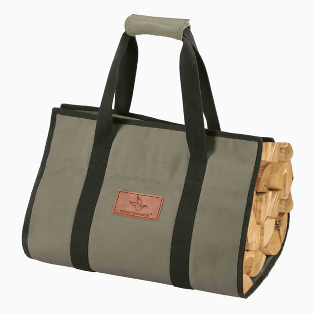 White Duck Firewood Log Carriers Rectangle Shape Olive 39inx18in