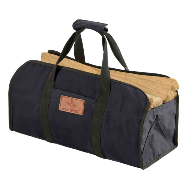 White Duck Firewood Log Carriers Tote Shape Black 23inx10inx12in