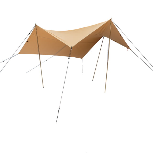 White Duck Sunshade Tarp 330 w/ Poles 20ft x 20ft/6 x 6 m
