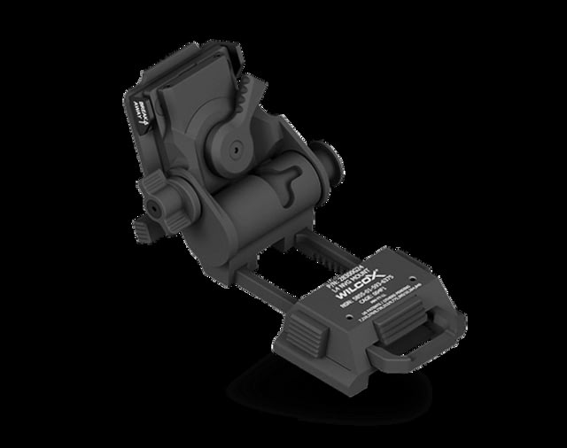 Wilcox Wilcox G24 Night Vision Goggle Mount Three Hole Shroud Standard/Lanyard/Cup Black