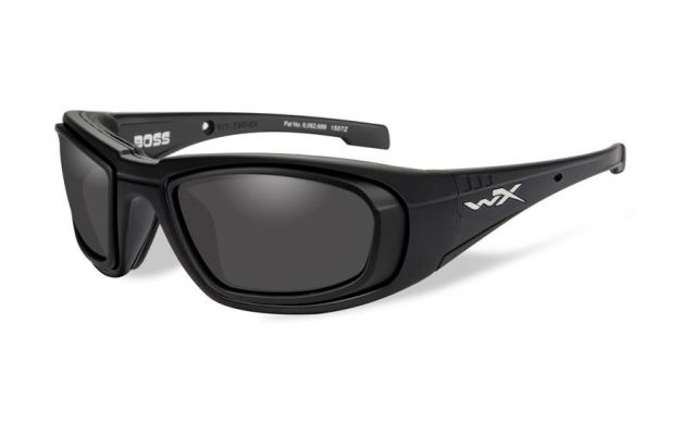 Wiley X Boss Sunglasses Smoke Grey/Matte Black w/RX RIMs