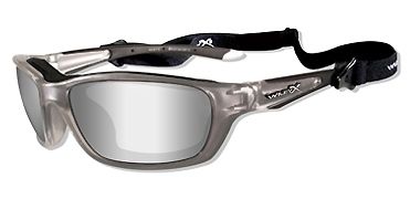 Wiley X Brick Sunglasses - Silver Flash w/Smoke Grey Lens / Crystal Metallic Frame