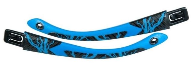 Wiley X WX Flash Replacement TemplesMatte Black w/Lightning/Electric Blue