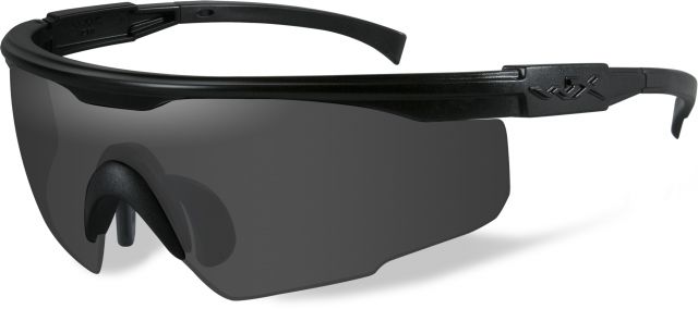 Wiley X PT-1 Sunglasses - 3 Lens Package 1 Matte Black Frame w/Smoke GreyClearLight Rust Lens