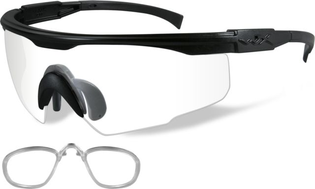 Wiley X PT-1 Sunglasses - Clear Lens w/ RX Insert / Matte Black Frame