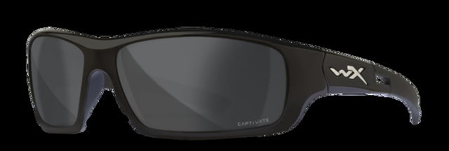 Wiley X Slay Sunglasses Matte Black Frame Captivate Pol Grey Lens