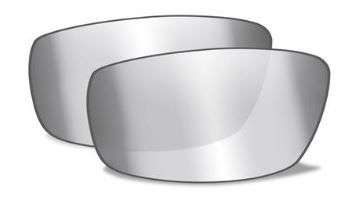 Wiley X WX Sleek Replacement Parts - Silver Flash Smoke Grey Lens Only