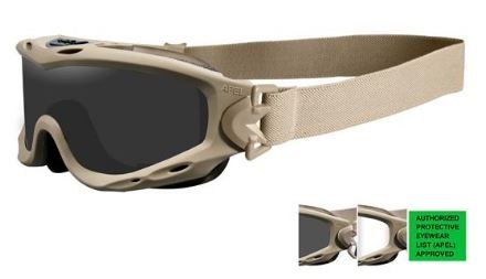 Wiley X Spear Goggle - APEL Approved 2 Lens - Smoke GreyClear / Tan Frame
