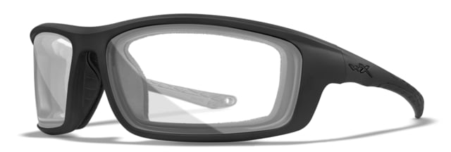Wiley X WX Grid Sunglasses Matte Black Frame Clear Lens