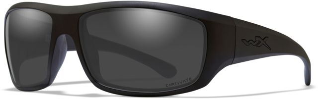 Wiley X WX Omega Sunglasses Matte Black Frame Captivate Pol Grey Lenses