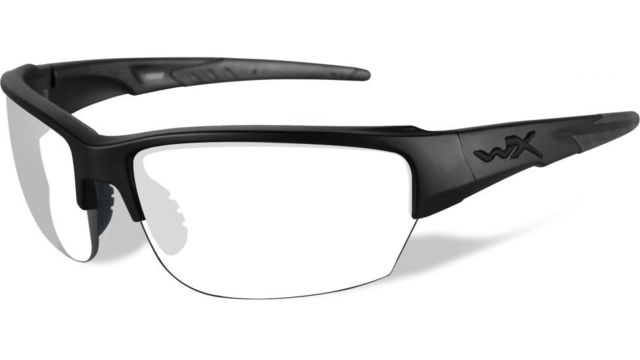Wiley X WX Saint Sunglasses 2 Lens Package 1 Matte Black Frame w/Smoke Grey Clear Lens