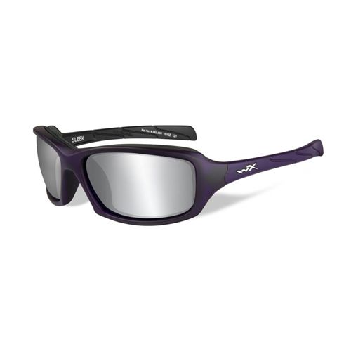 Wiley X WX Legend Sunglasses - Silver Flash w/Smoke Grey Lens / Matte Violate Frame
