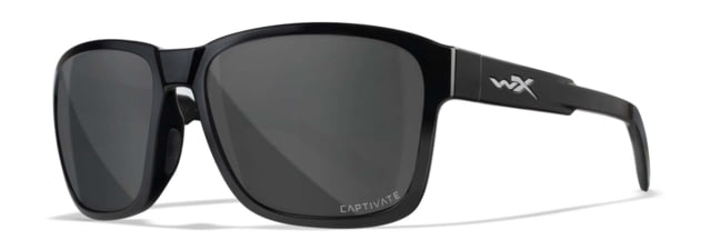 Wiley X WX Trek Sunglasses Matte Black Frame Captivate Polarized Grey Lens