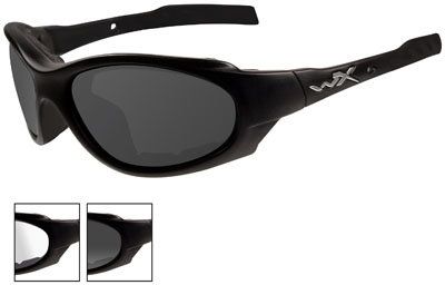 Wiley X XL-1 Sunglasses - Smoke GreyClear Lens / Matte Black Frame